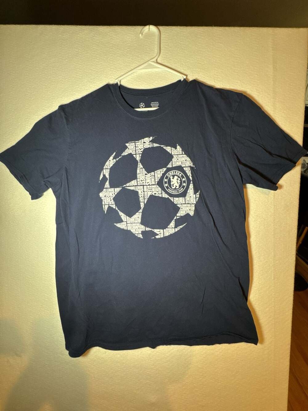 Chelsea FC UEFA Champions League Pattern Starball Navy T-Shirt